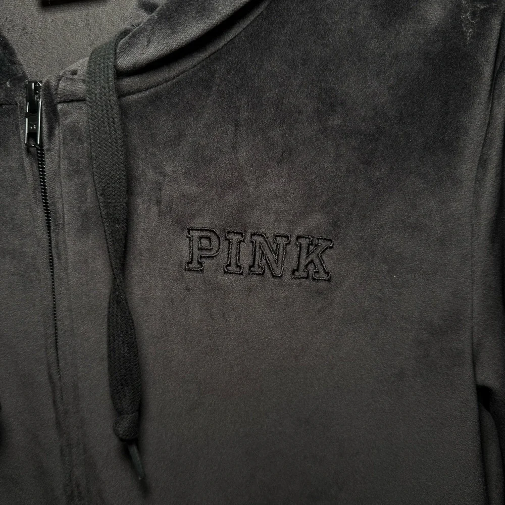 PINK Black Velvet Jacket Large - Picture 3 of 5